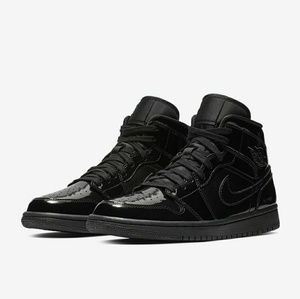 jordan black leather shoes